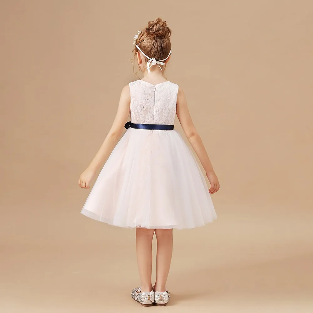 Girls Sleeveless Fancy Wedding Dress