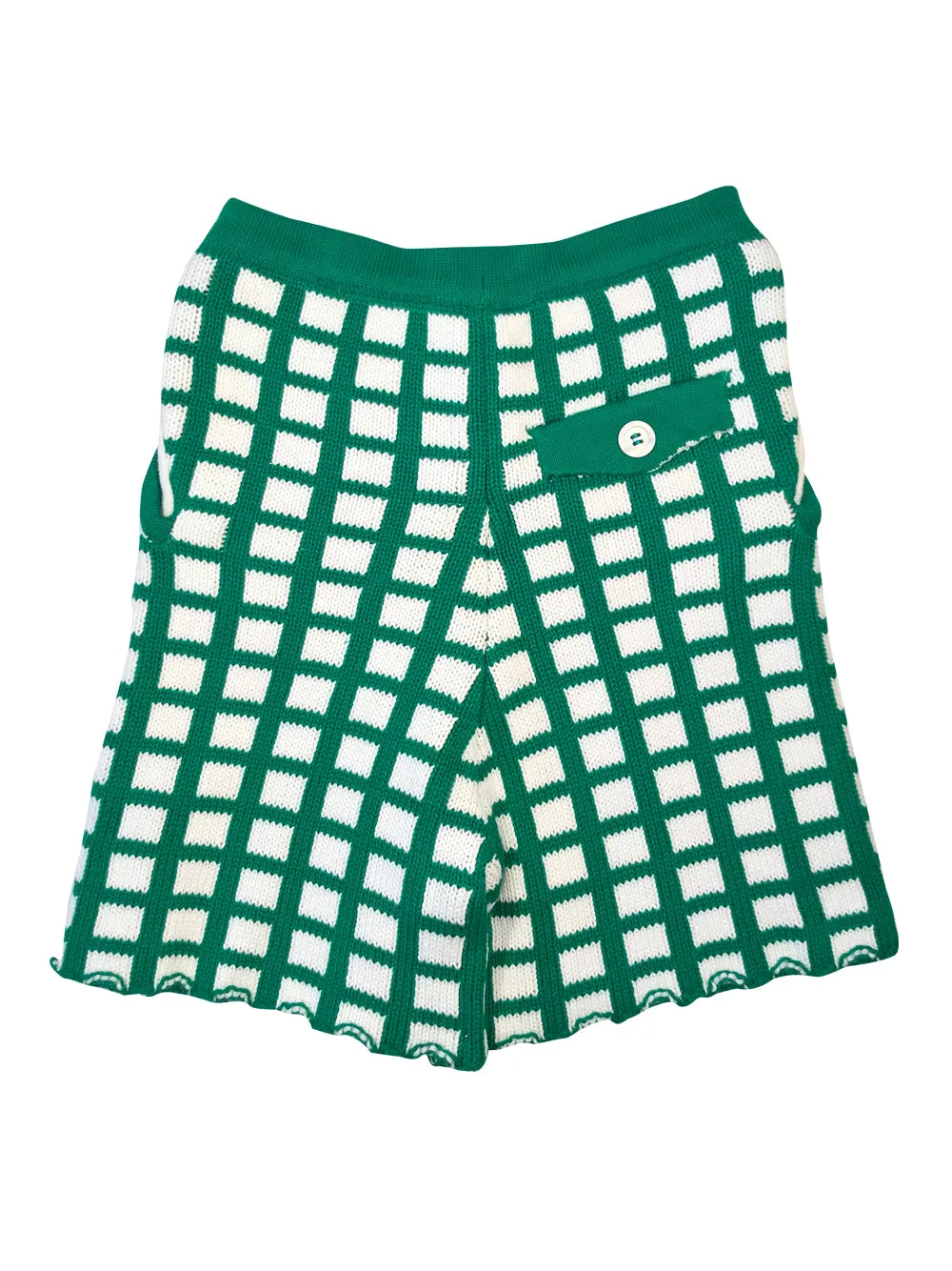 Green and White Shorts