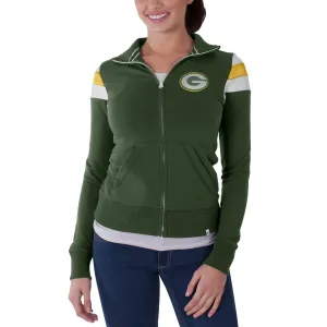 Green Bay Packers Pine Crossover Women's Track Jacket