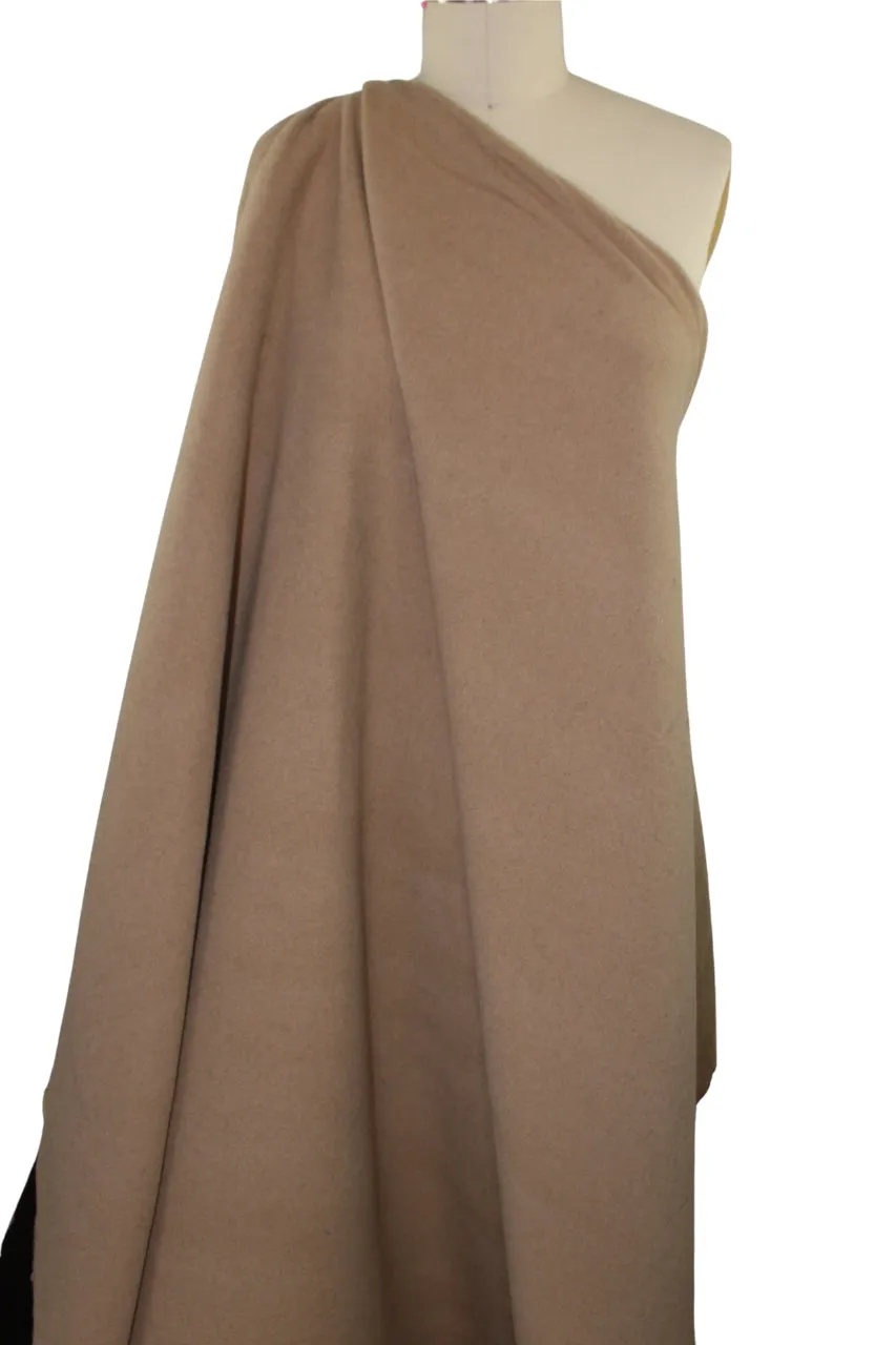 Haute New York Designer Wool Double Cloth - Camel/Bitter Chocolate