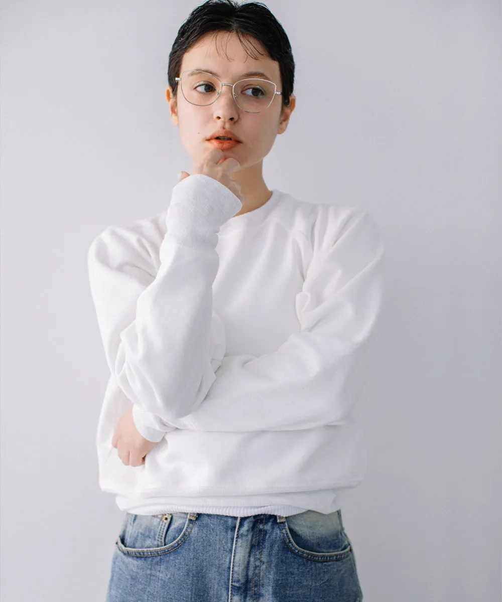 heart embroidery sweat tops