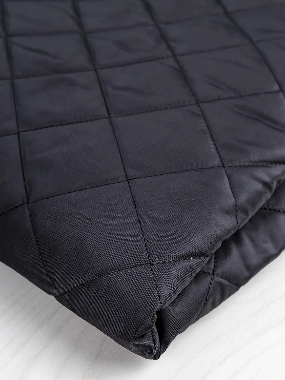 Heavy Quilted Lining Deadstock - Black