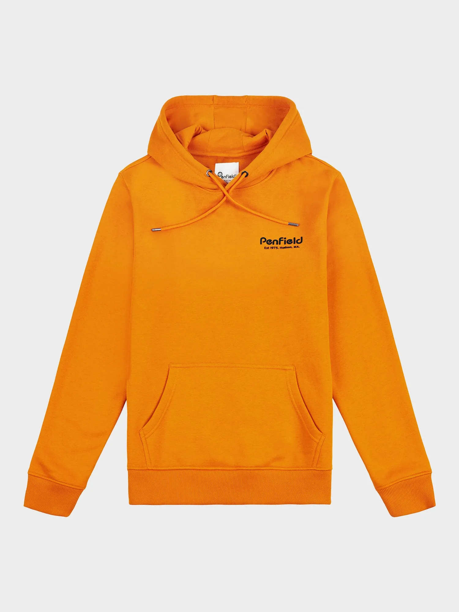 Hudson Script Hoodie in Burnt Orange