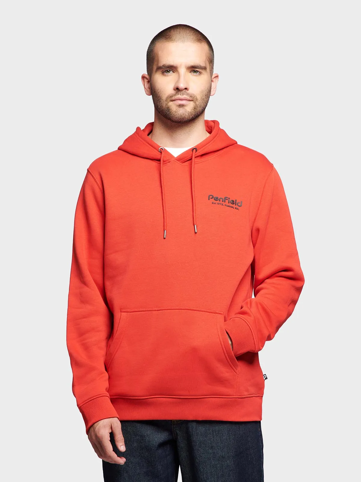 Hudson Script Hoodie in Molten Lava