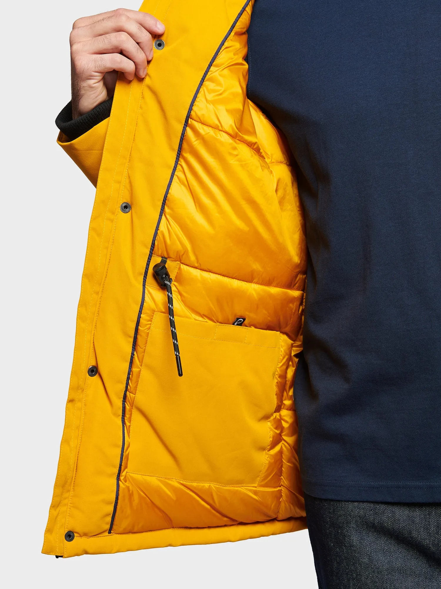 Hudson Script Technical Parka Jacket in Sunflower