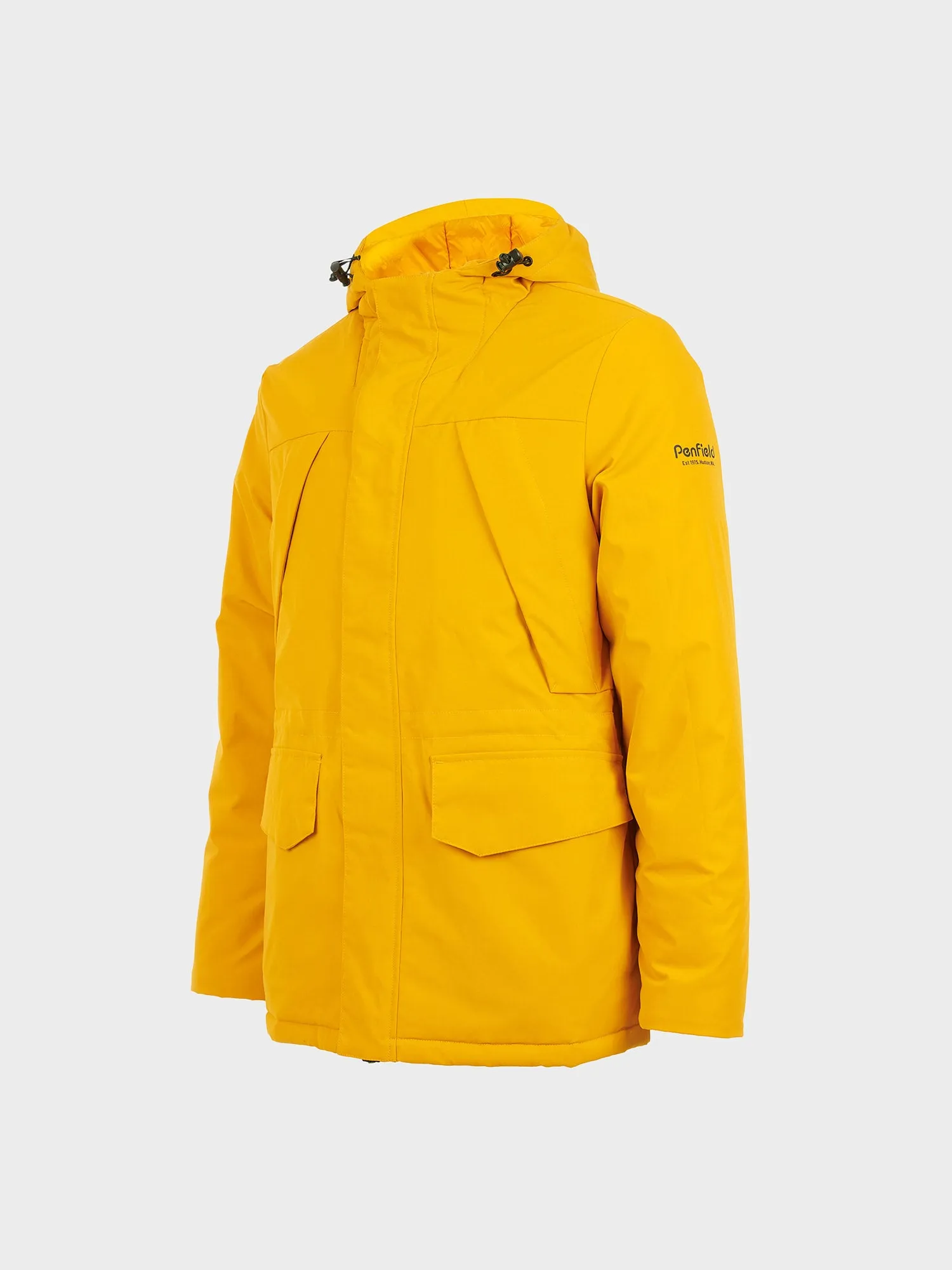 Hudson Script Technical Parka Jacket in Sunflower