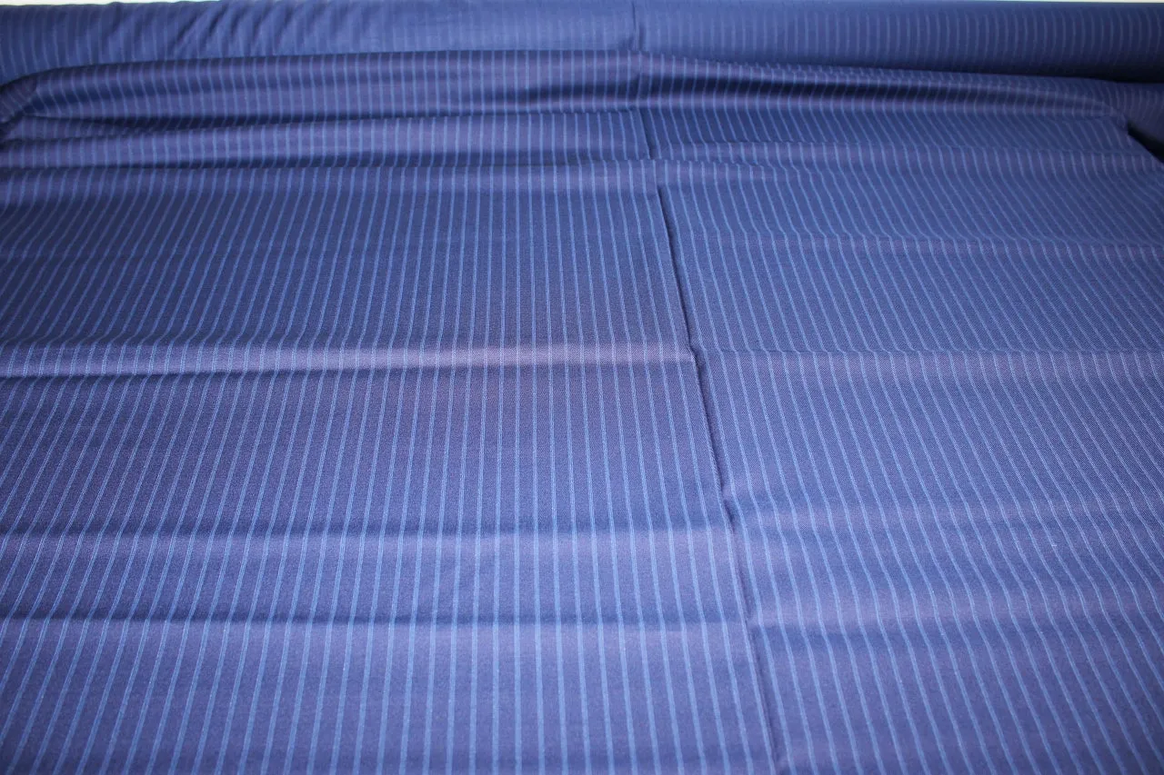 J0seph Abb0ud Super 120 Pinstripe Wool - Bright Navy