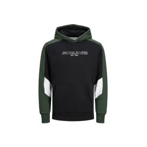 JJ - Kids 'Green&Black' Printed Fleece Hoodie JJ334