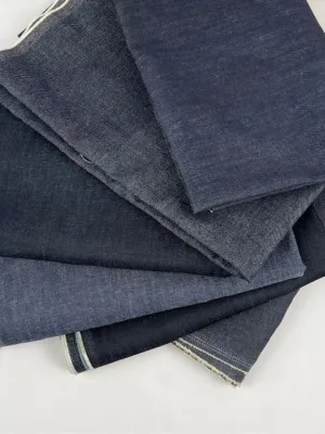 Josie's Zero Waste Fabric Bundles: 6.5 yards of Denim Blues LA excess -Mystery Pack