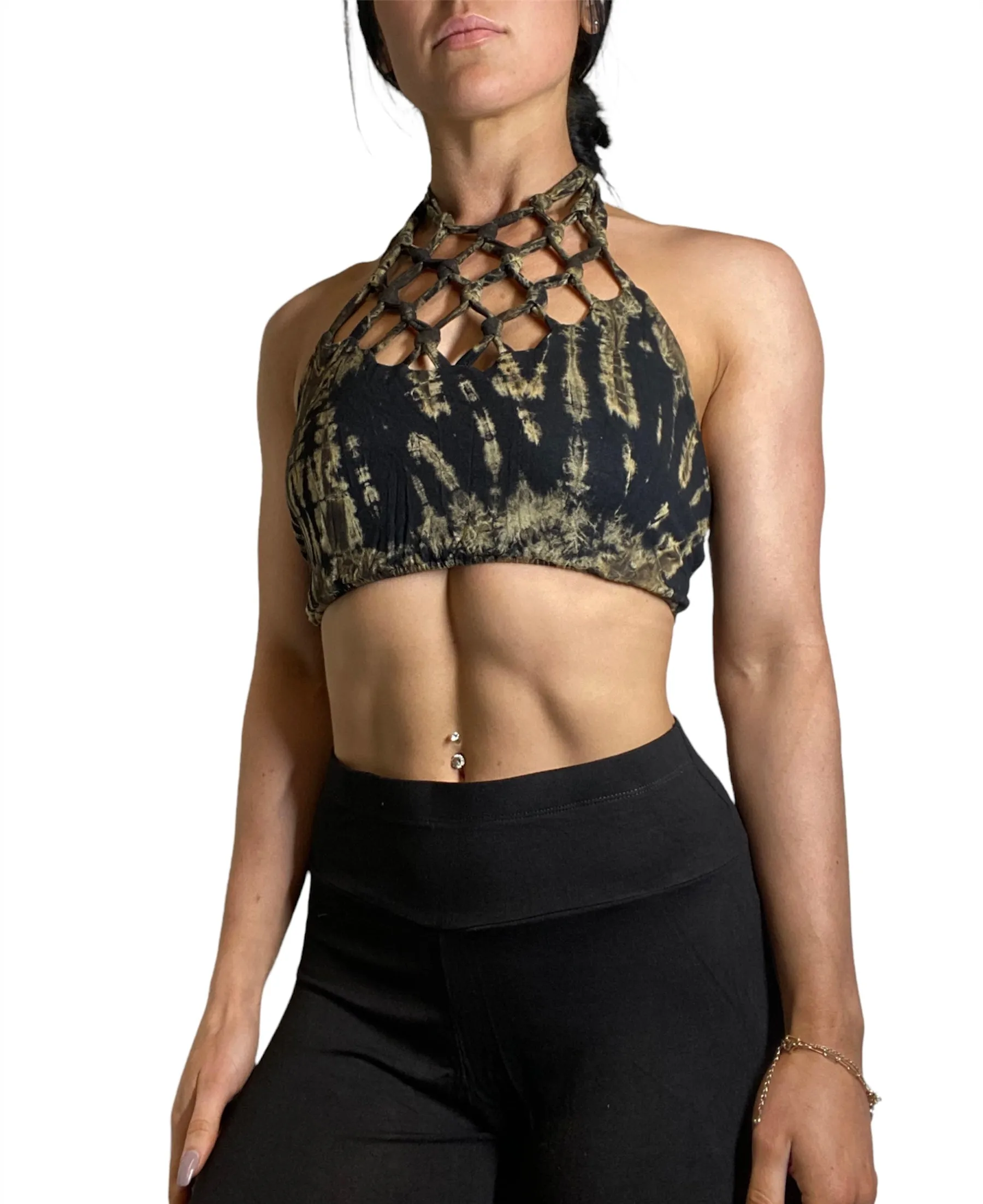 Kathmandu Tie Dye Halter Crop Top TH1360