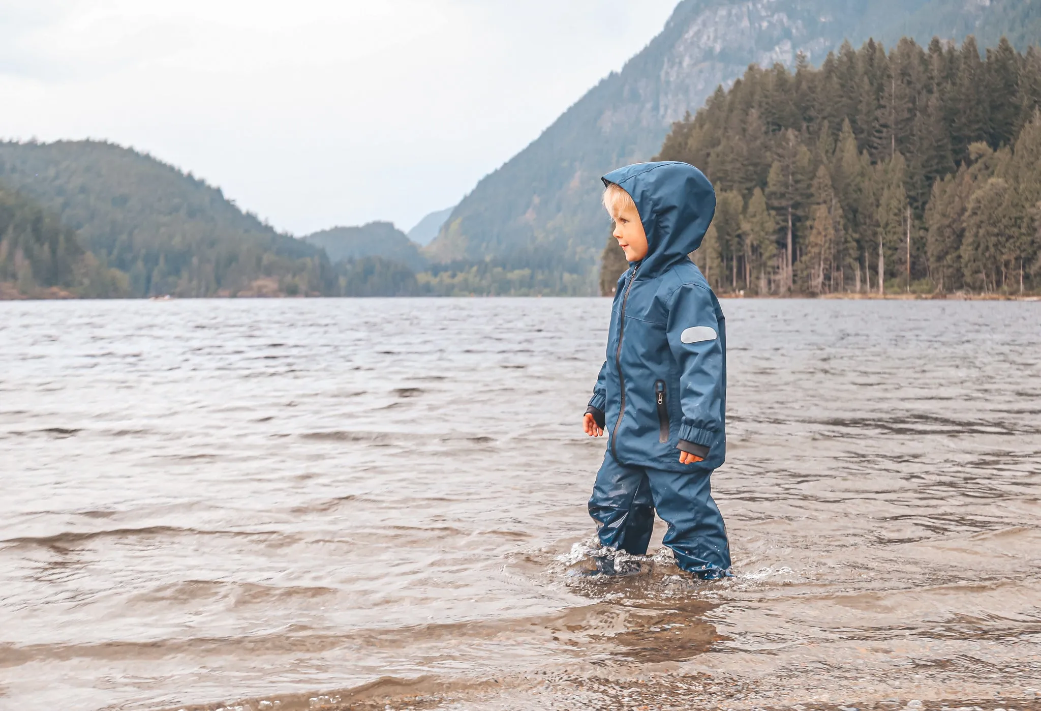 KidORCA Kids Rain Pants Hard Shell Waterproof _ Navy