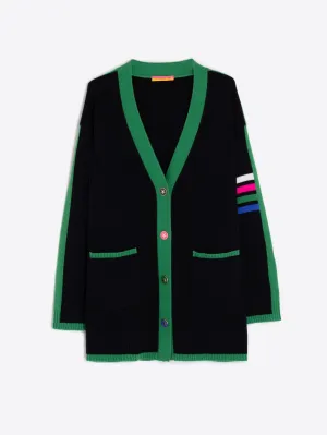 Knitwear Cardigan | Black Green