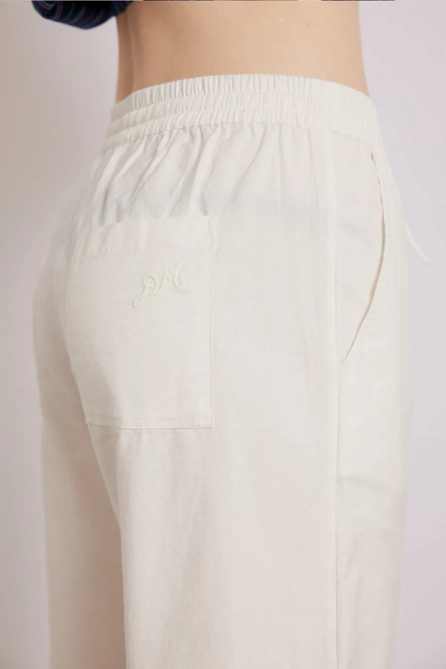 lana trousers - white broderie