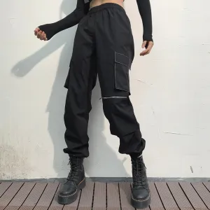 'Legion' Black Alt Grunge Harem Pants