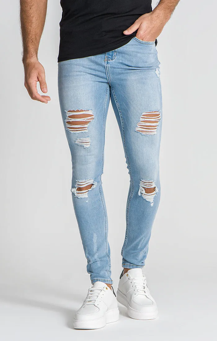 Light Blue Core Destroyed Jeans