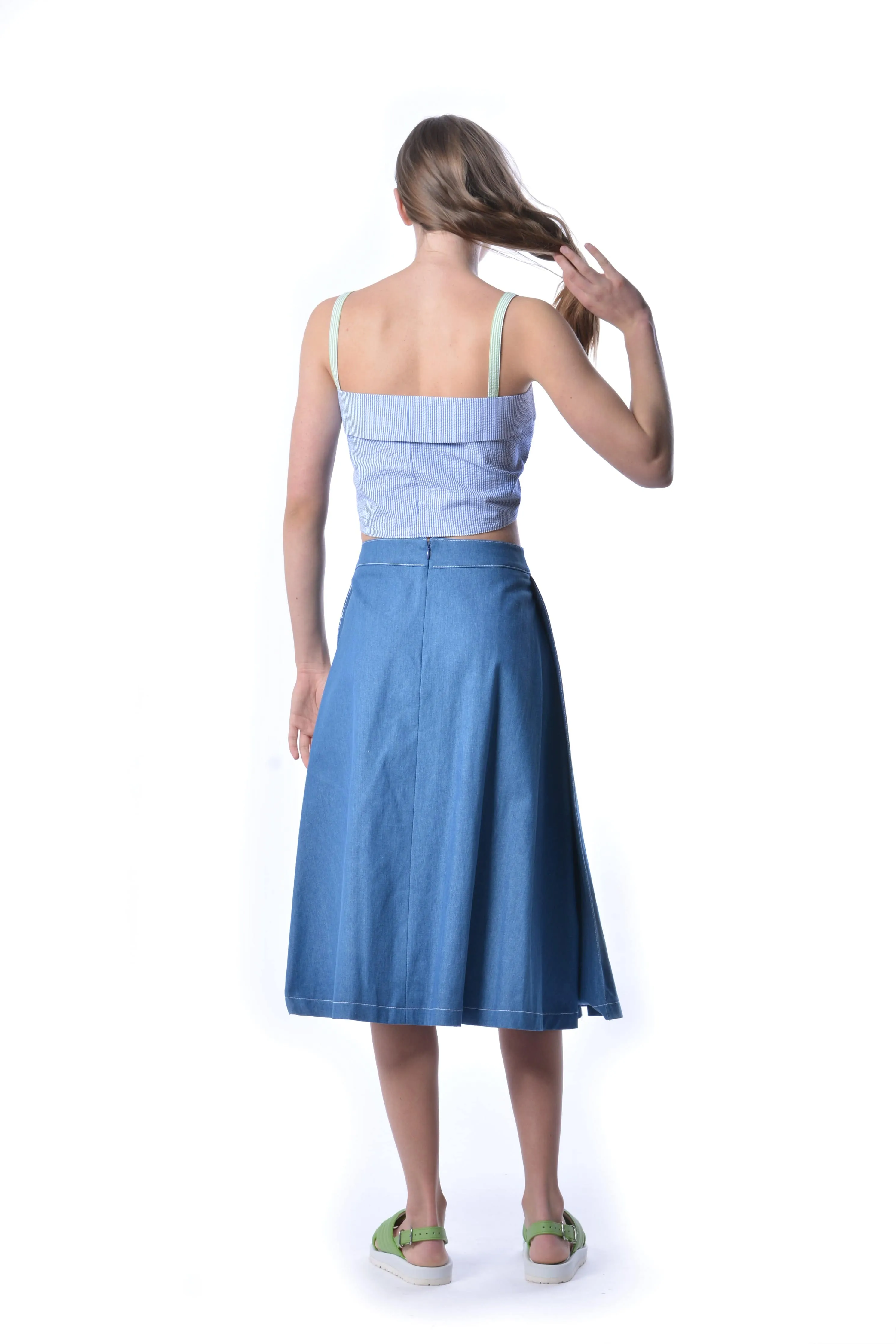 Light Blue Denim Winnie Skirt