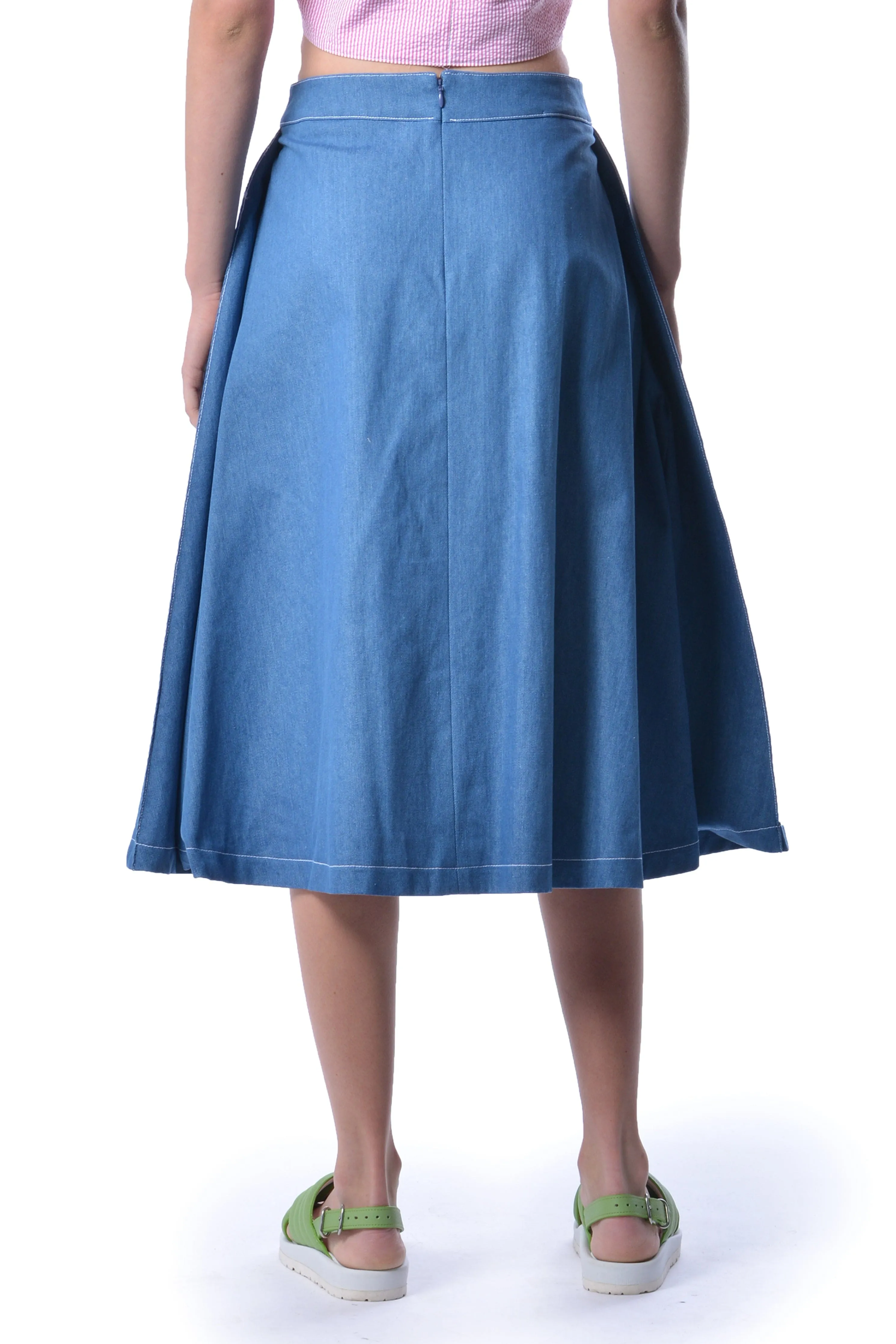 Light Blue Denim Winnie Skirt