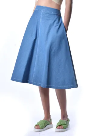 Light Blue Denim Winnie Skirt