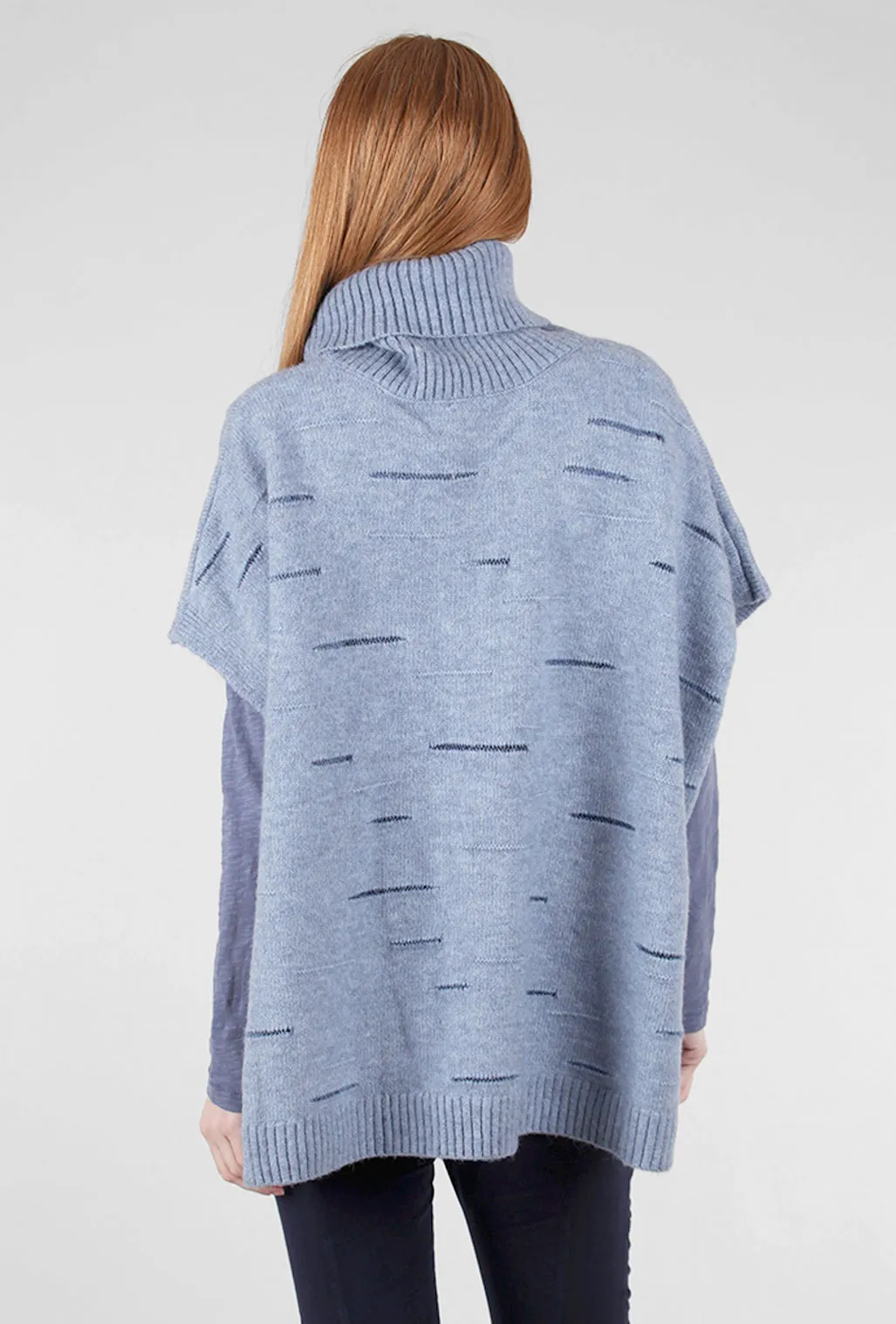 Limi Cowl Poncho, Blue