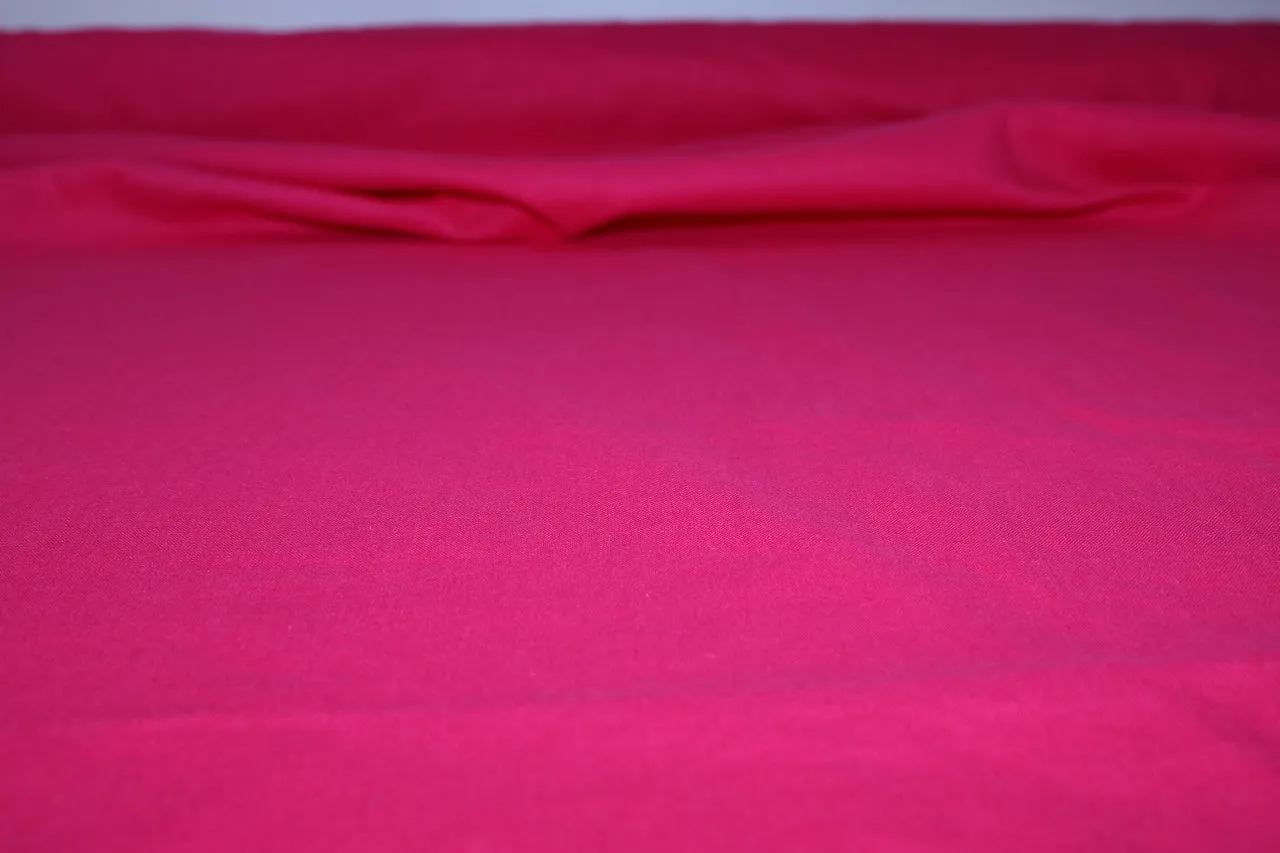 Linen Blend Broadcloth - Barbie Pink