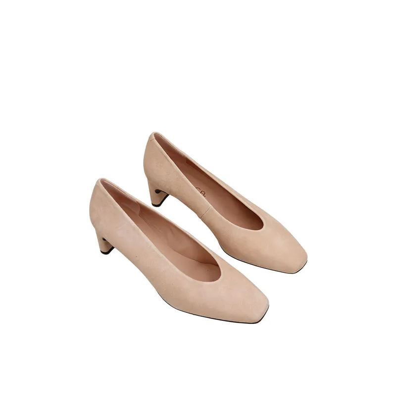 Lucoli Women's Heels Pumps- Natural