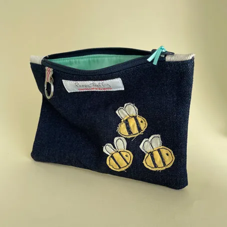 Make up / large purse - bees