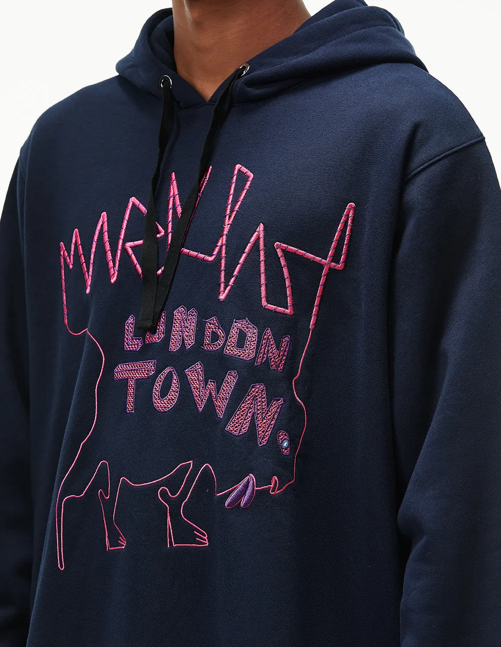 Mark Fast Damien Midnight Blue Town Hoodie