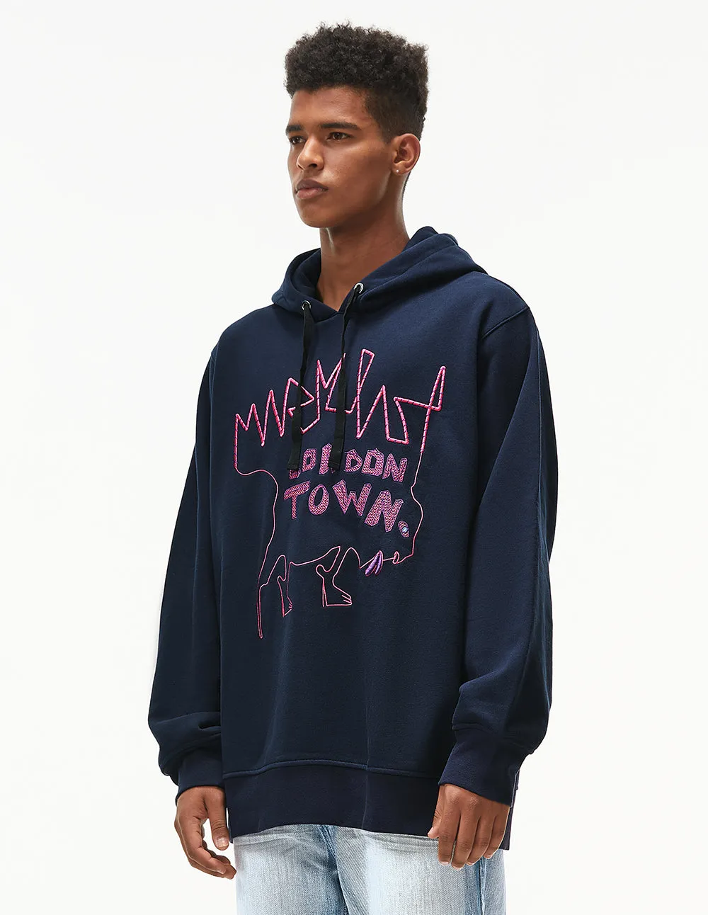 Mark Fast Damien Midnight Blue Town Hoodie