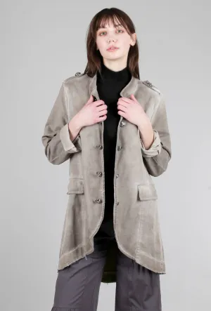 Military Button Jacket, Taupe