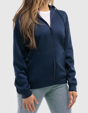 Mio Marino Premium Zip-Up Hoodie for Women with Smooth Matte Finish & Cozy Fleece Inner Lining - Women's Sweater with Hood