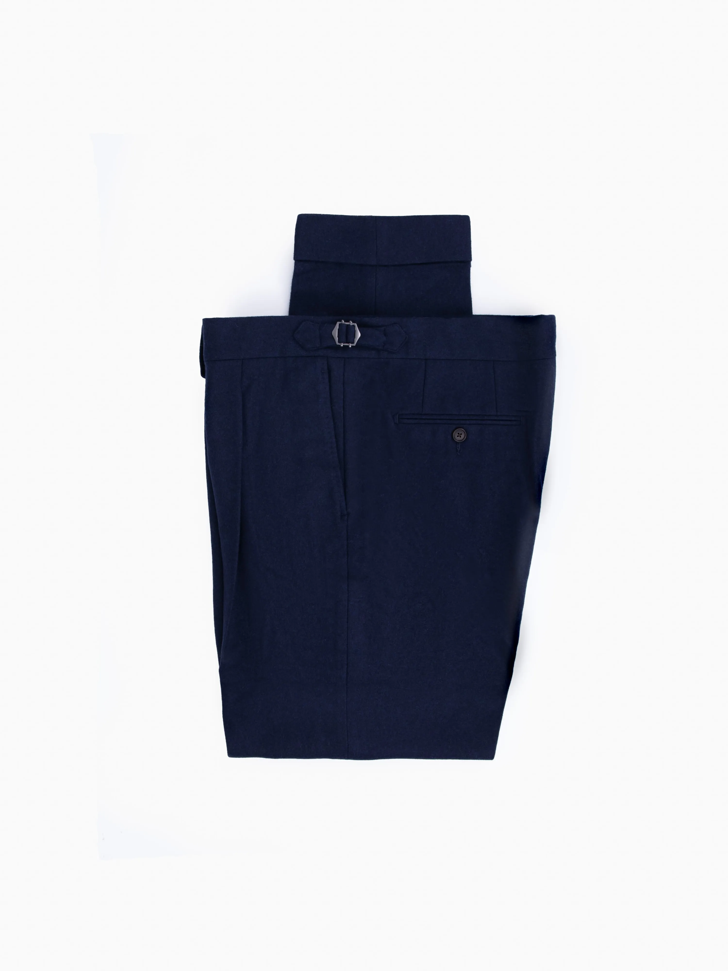 Navy Flannel Oscar Trousers