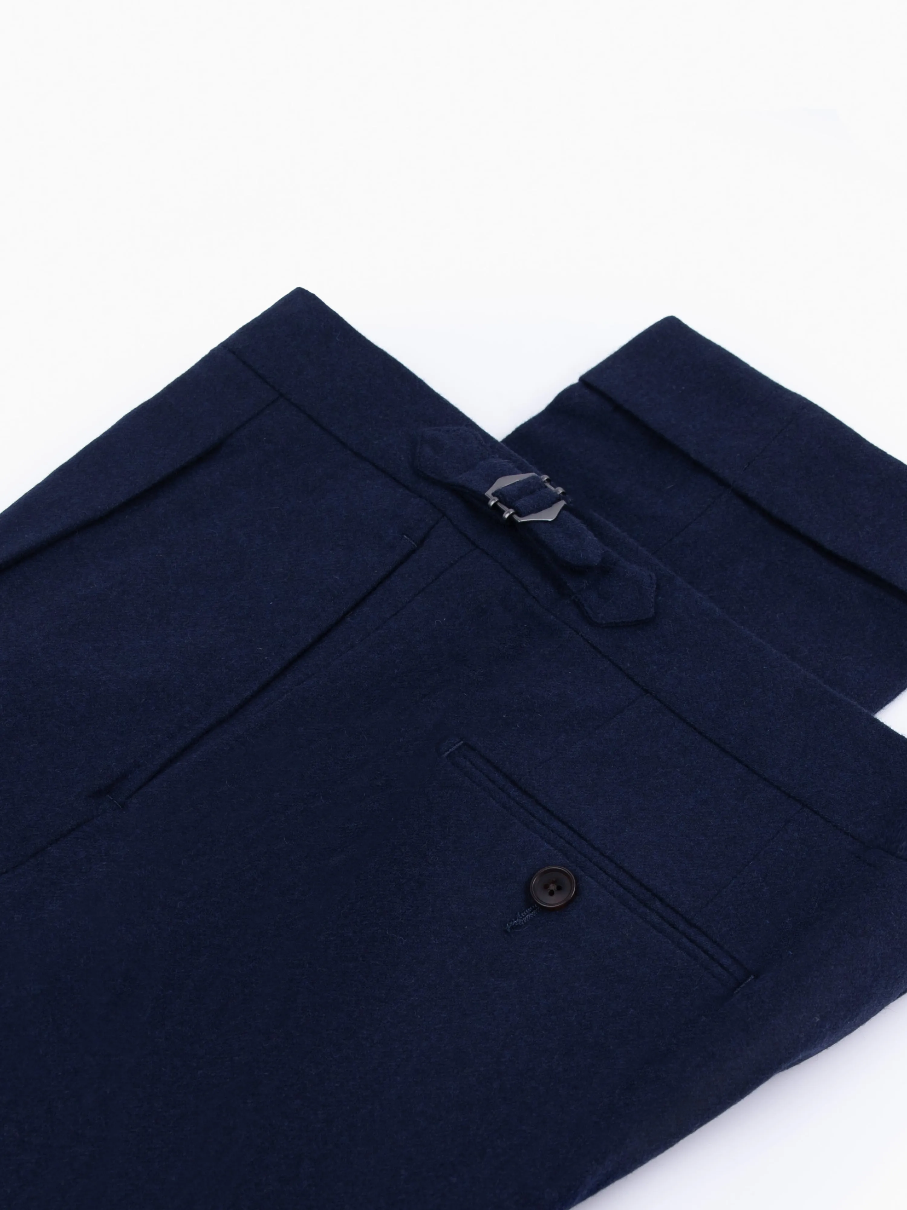 Navy Flannel Oscar Trousers