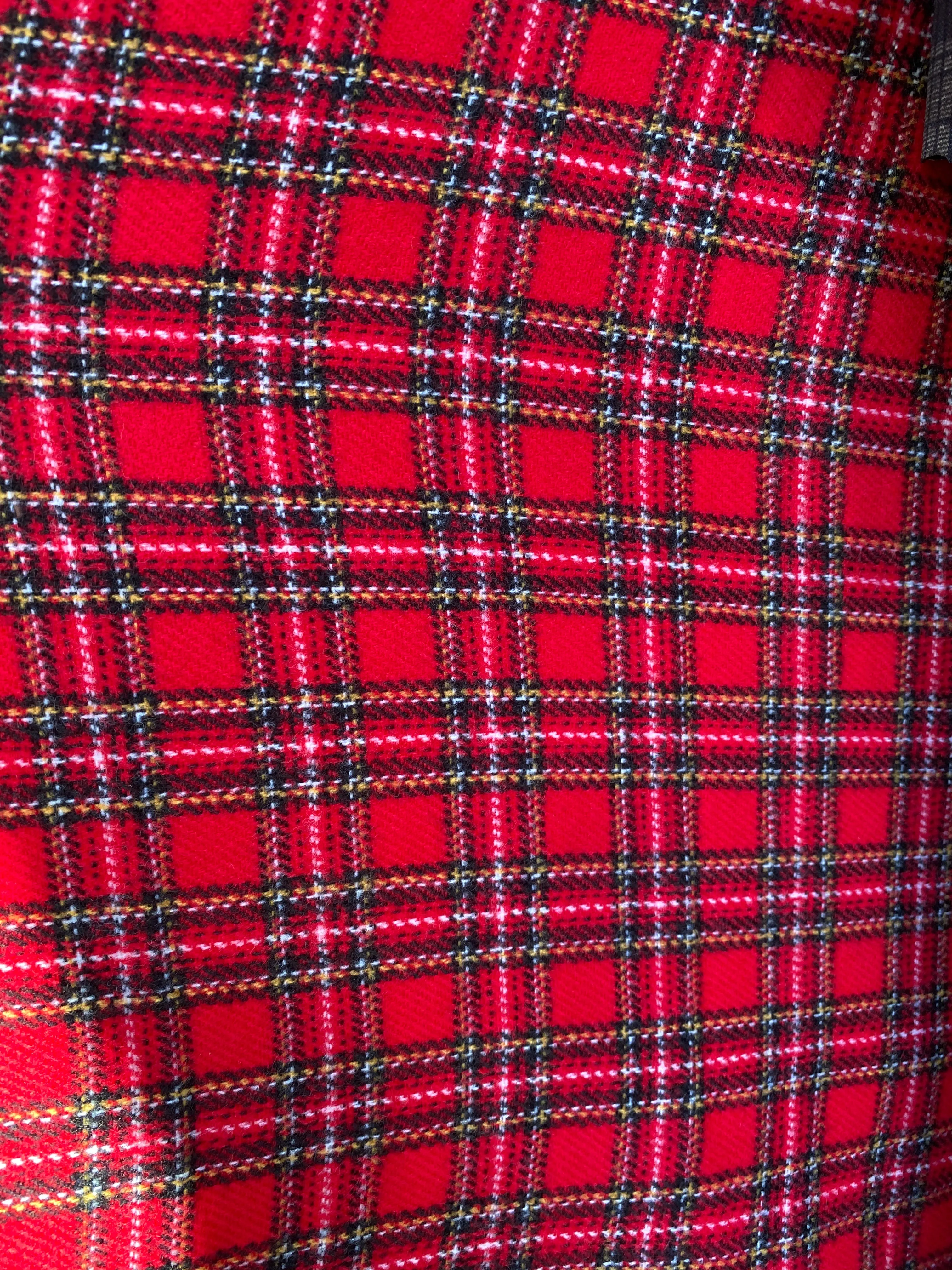 New Princess Ainsley Designer Plaid Tartan Medium Weight Woven Fabric - Red