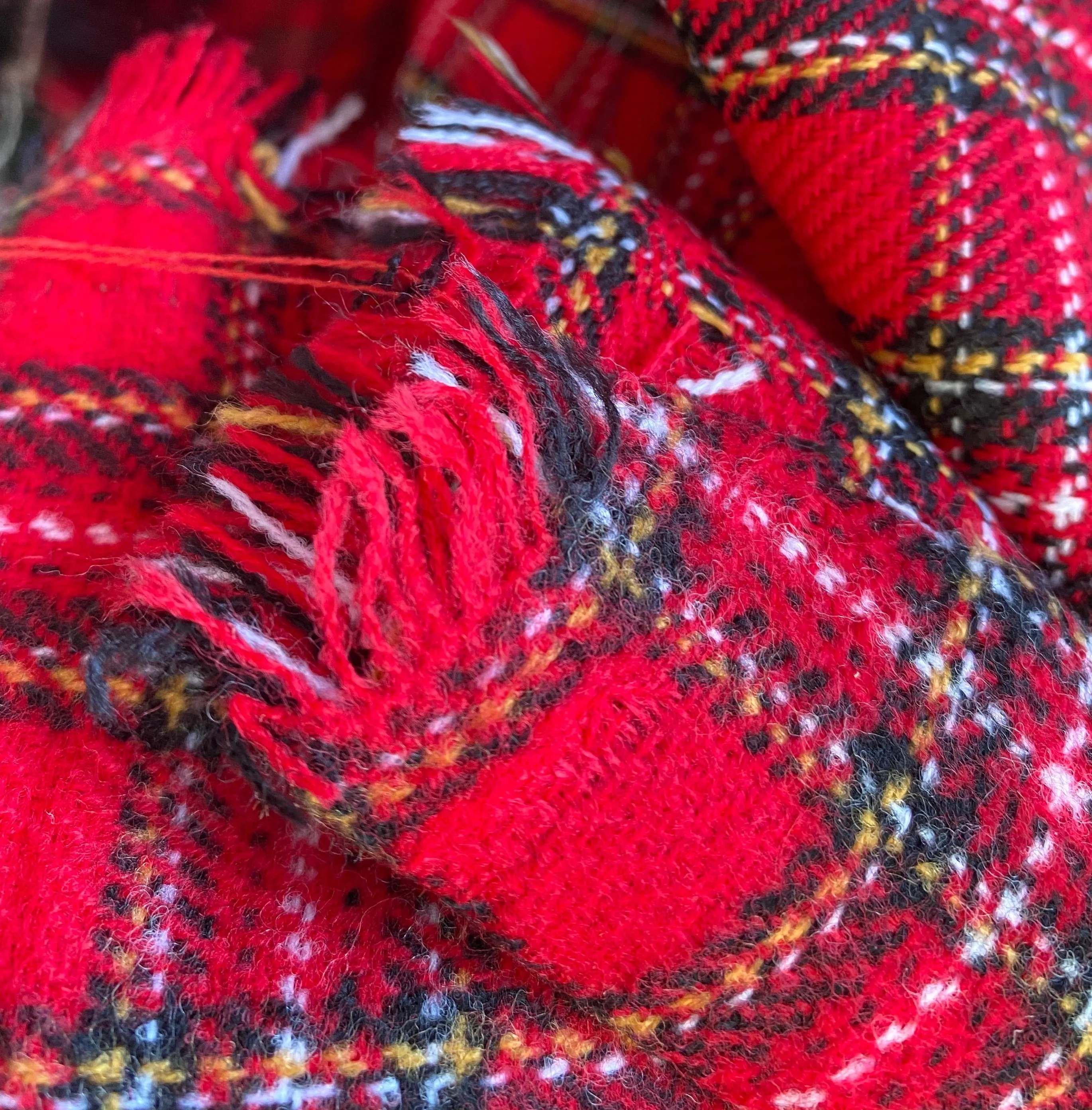 New Princess Ainsley Designer Plaid Tartan Medium Weight Woven Fabric - Red