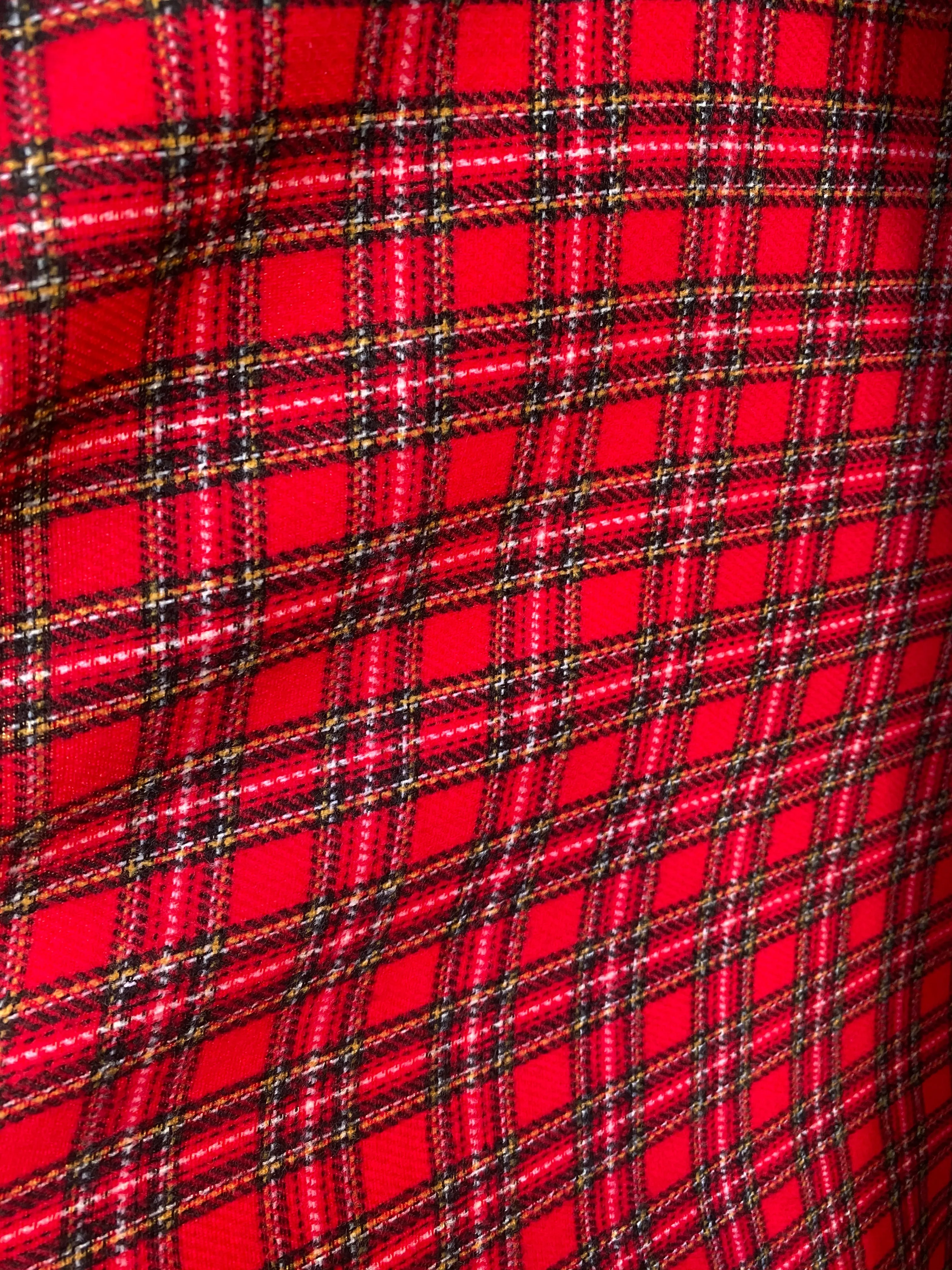 New Princess Ainsley Designer Plaid Tartan Medium Weight Woven Fabric - Red