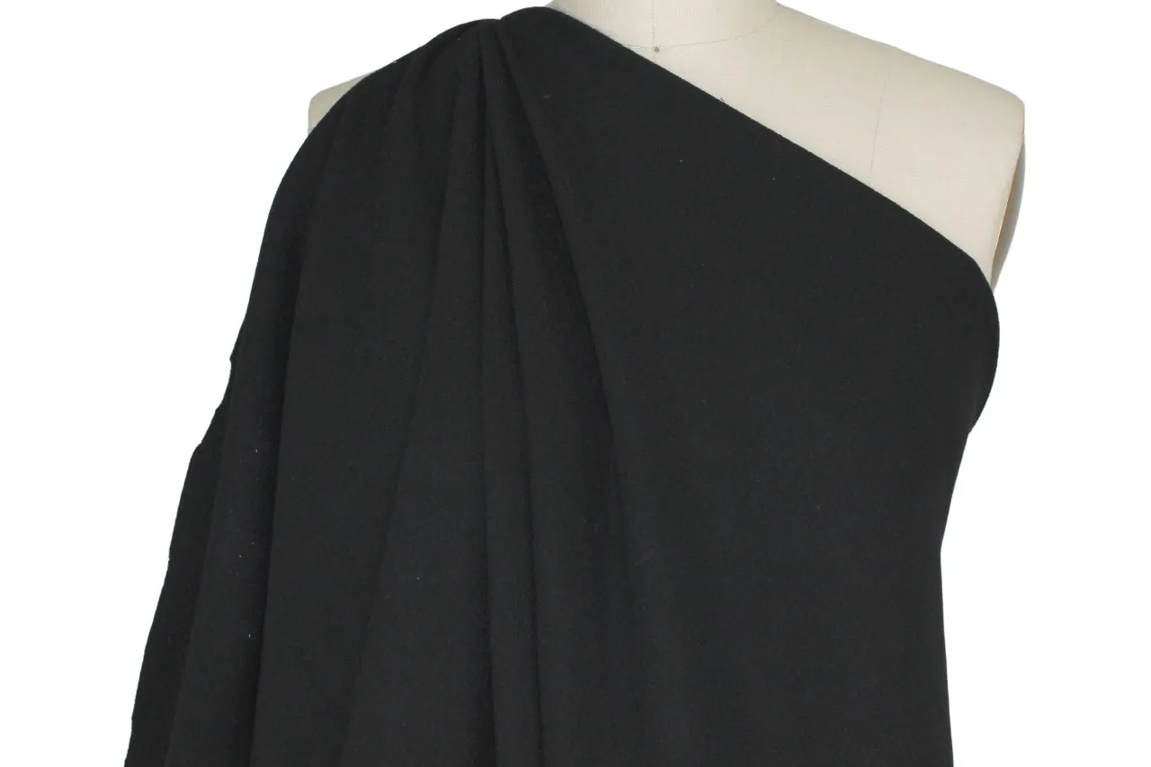 NY Designer Double Sided Wool Crepe - Black