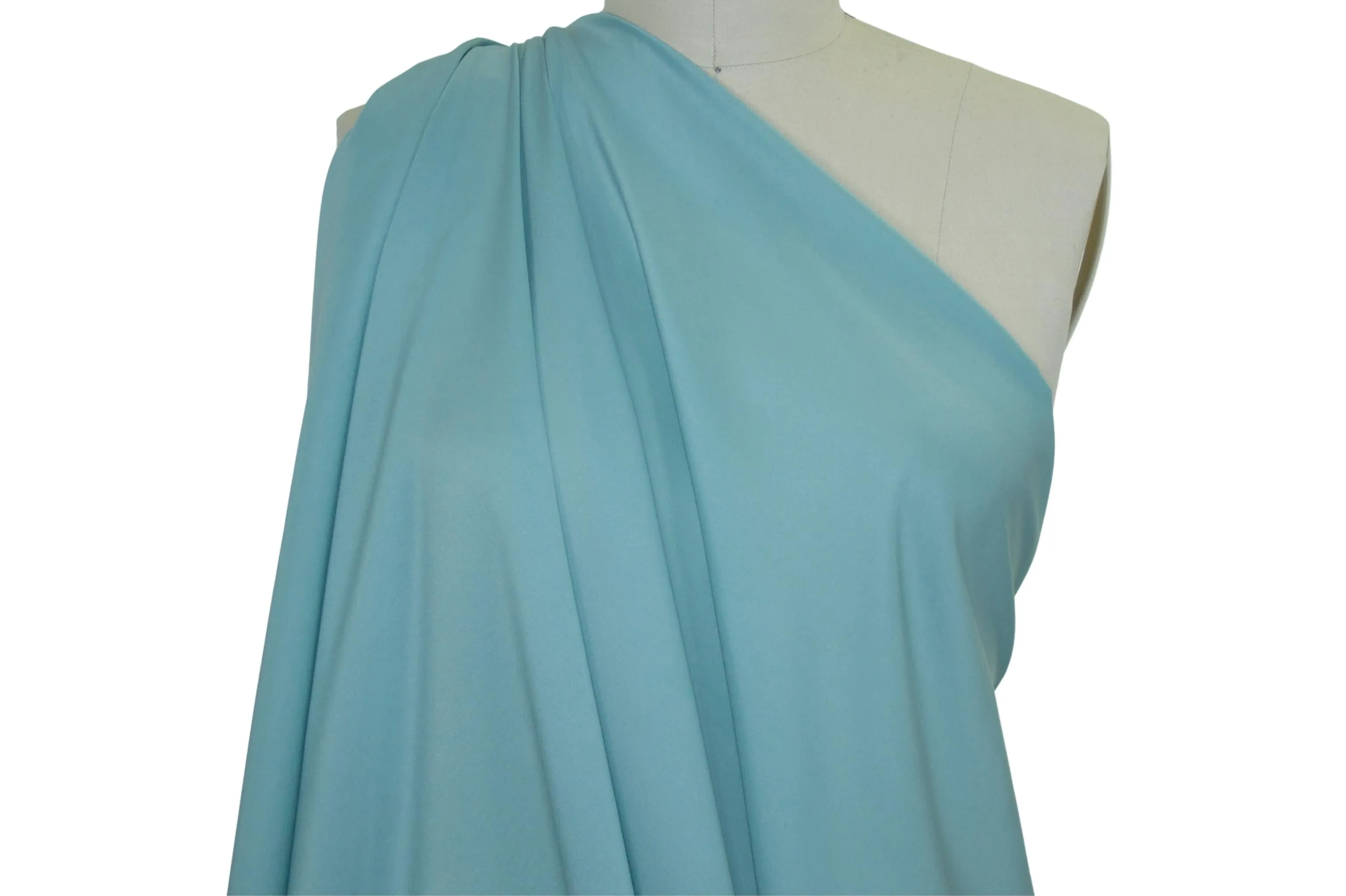 NY Designer Stretch Pongee Lining - Aqua Mist