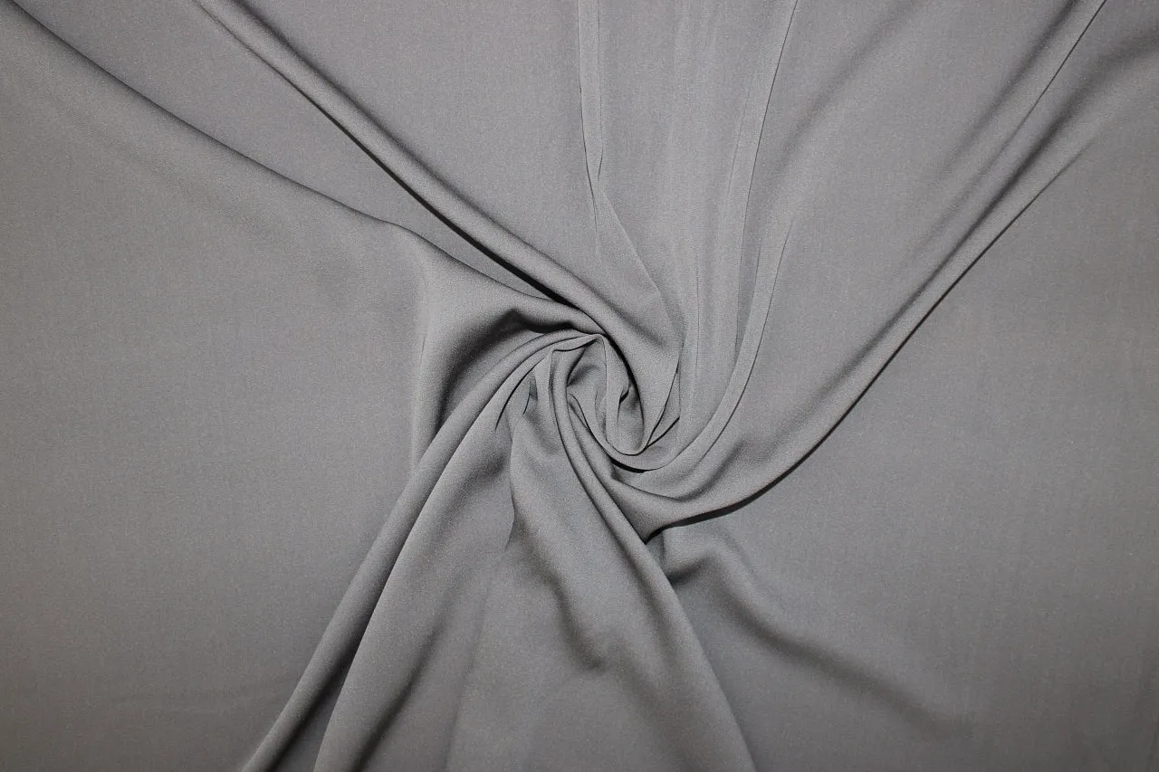 NY Designer Stretch Pongee Lining - Gray Day