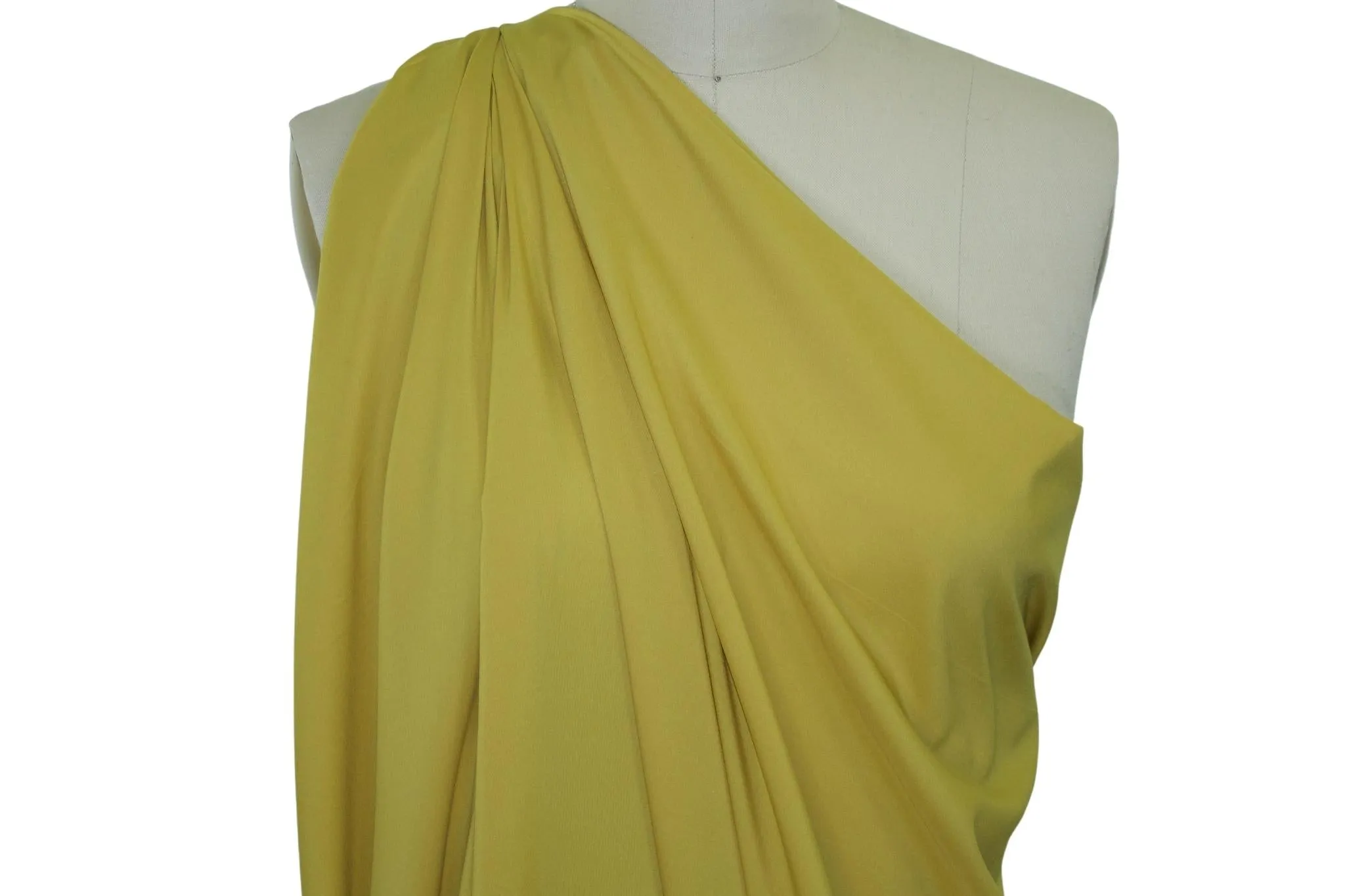 NY Designer Stretch Pongee Lining - Mustard Yellow