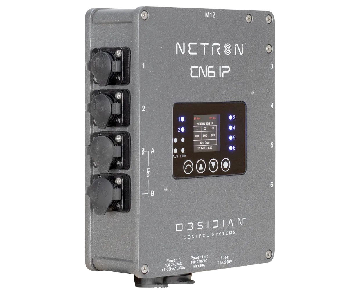 Obsidian EN6 IP IP65 6 Port Ethernet to DMX Gateway