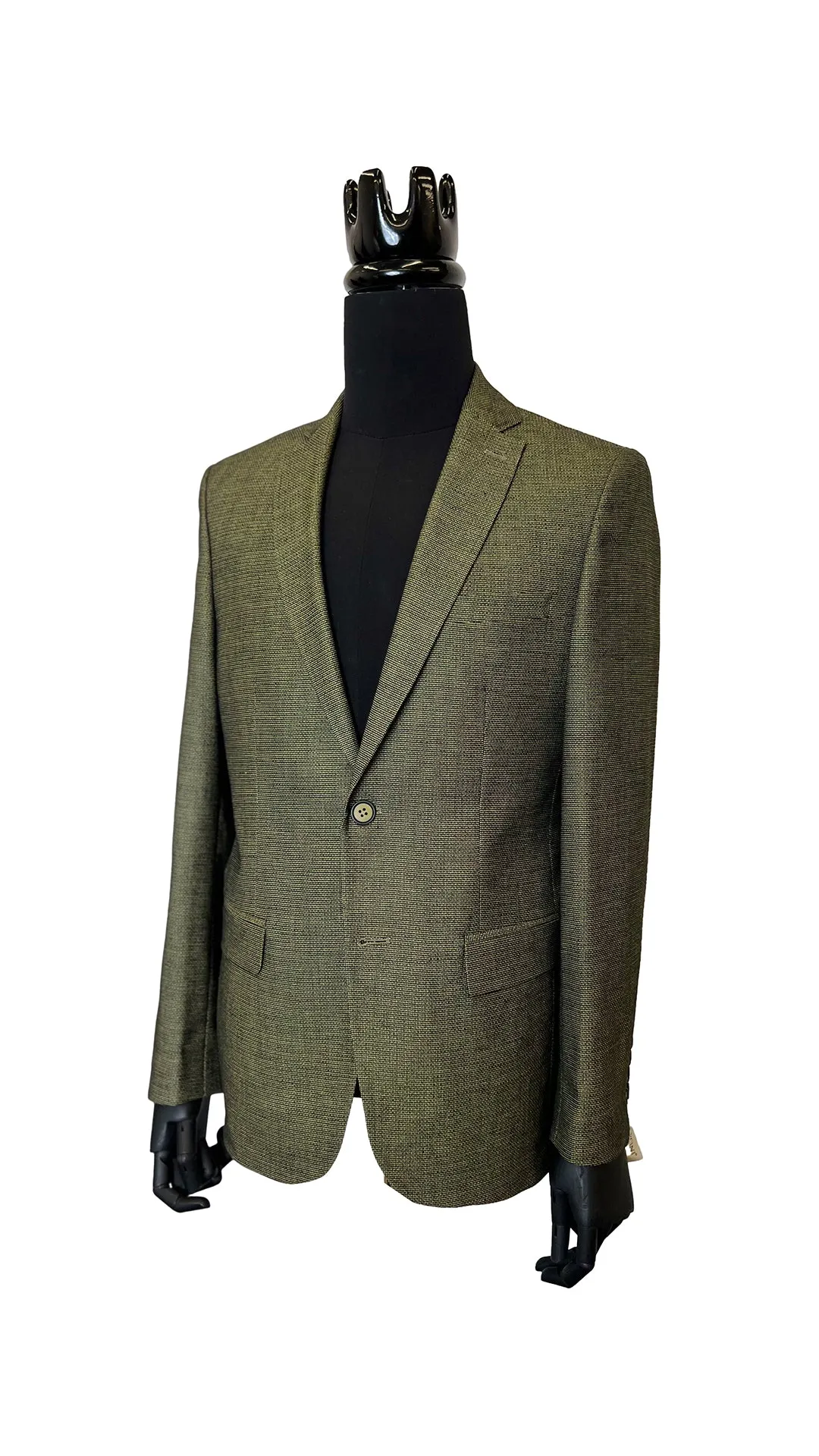 Olive Slim Flit Blazer