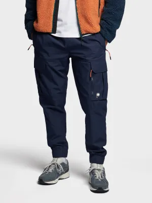 P Bear Water Resistant Cargo Pants in Navy Blue