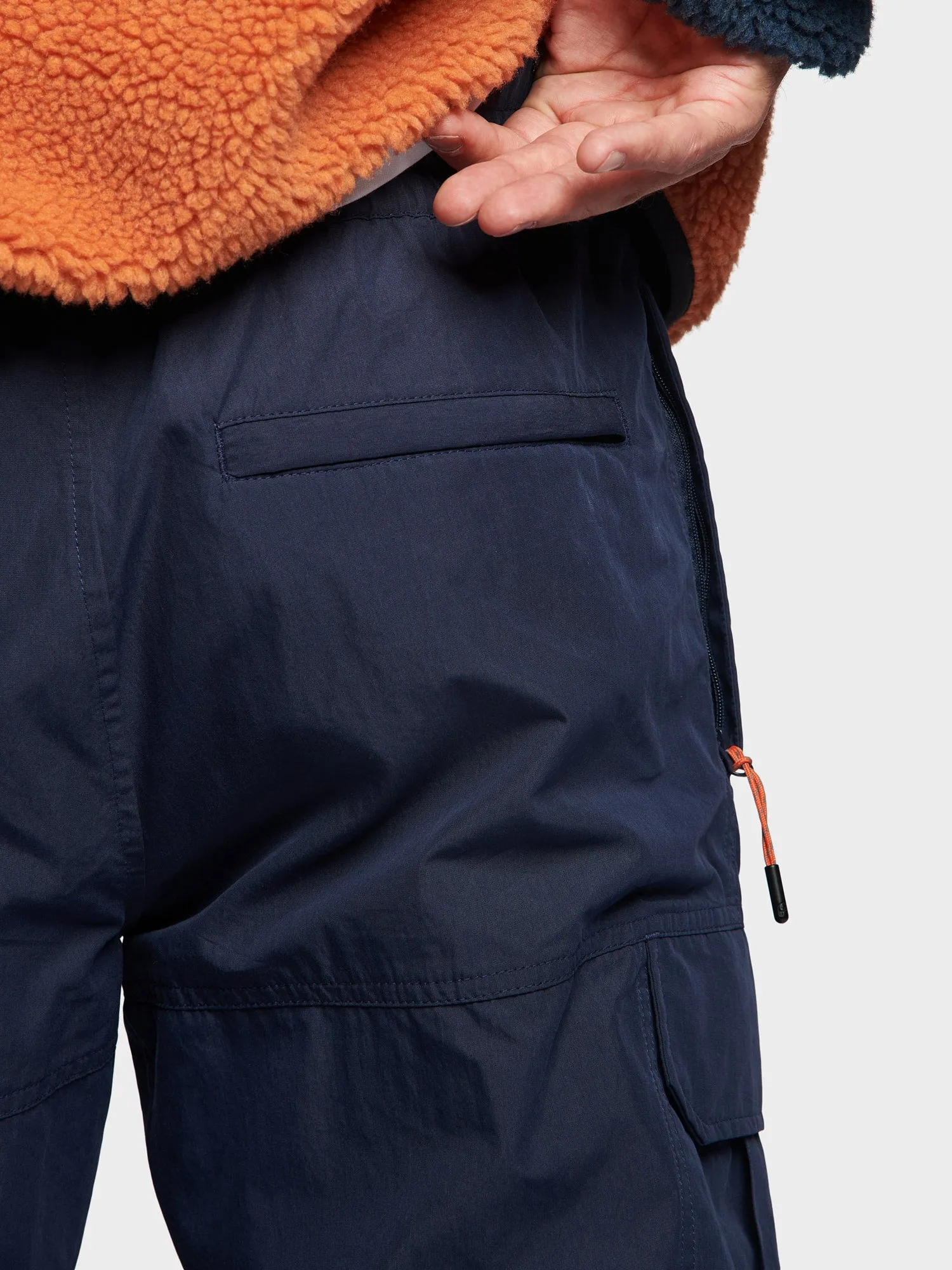 P Bear Water Resistant Cargo Pants in Navy Blue