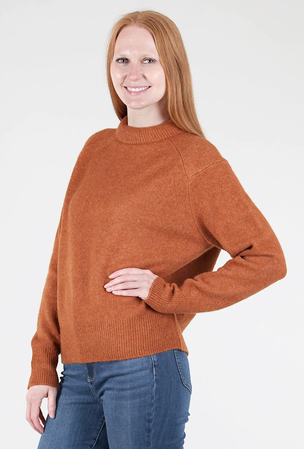 Padded Neckline Sweater, Spice