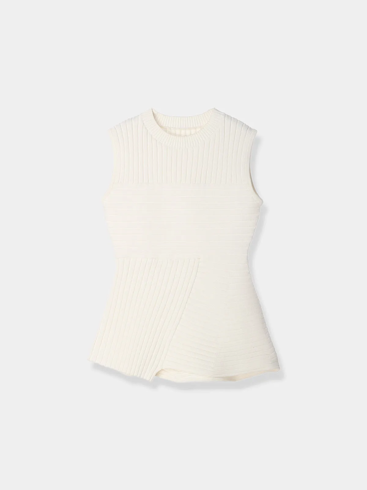 Panel rib knit tops