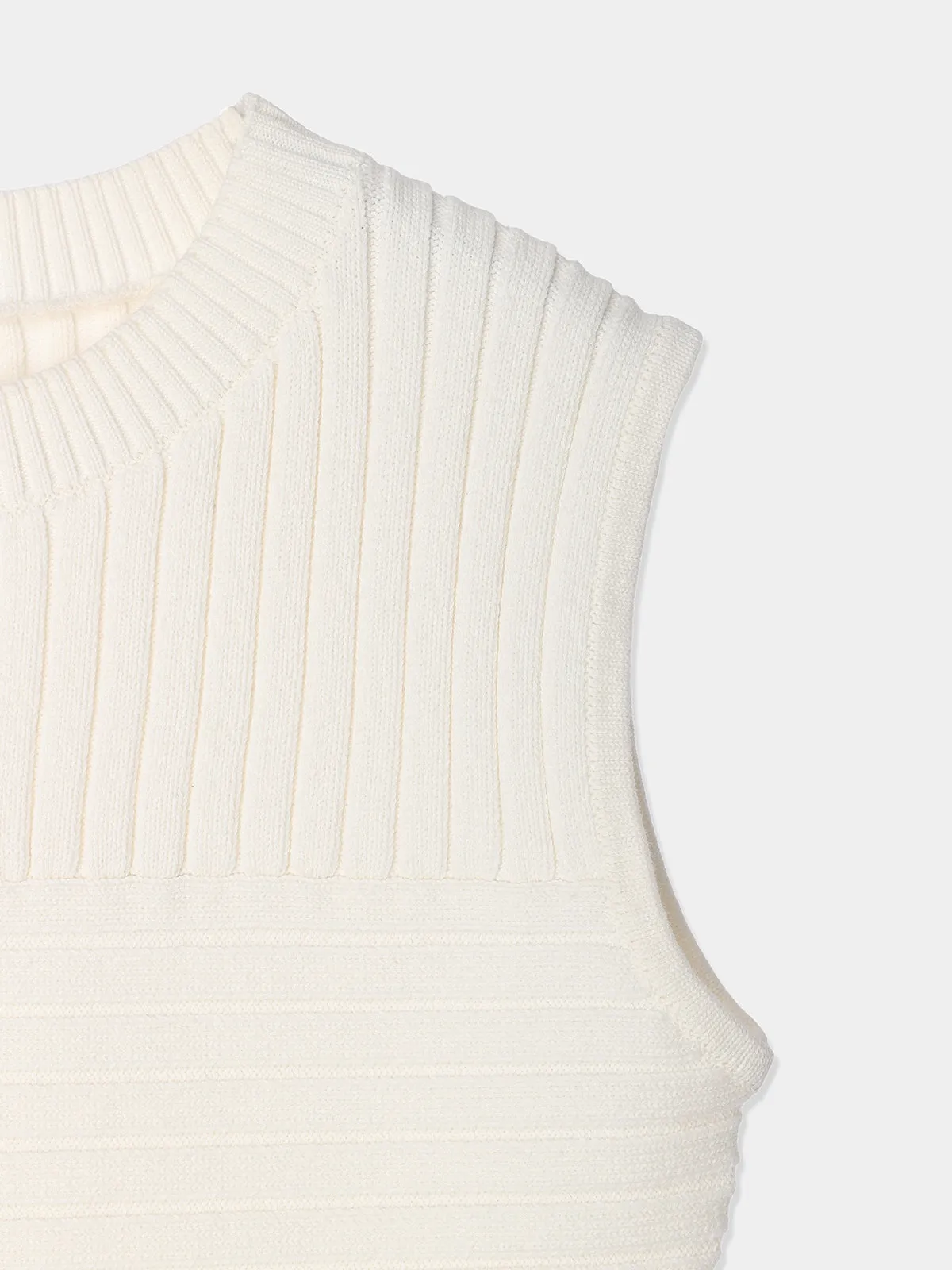 Panel rib knit tops