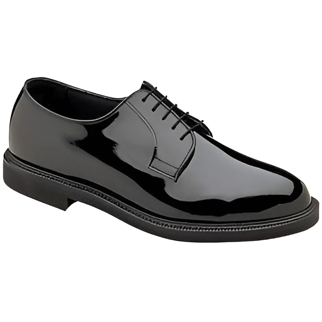 Patent Leather Oxford Military Style Shoes