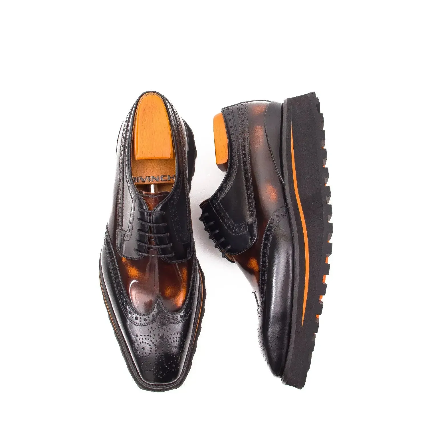 Patent leather shoes Platform brogues