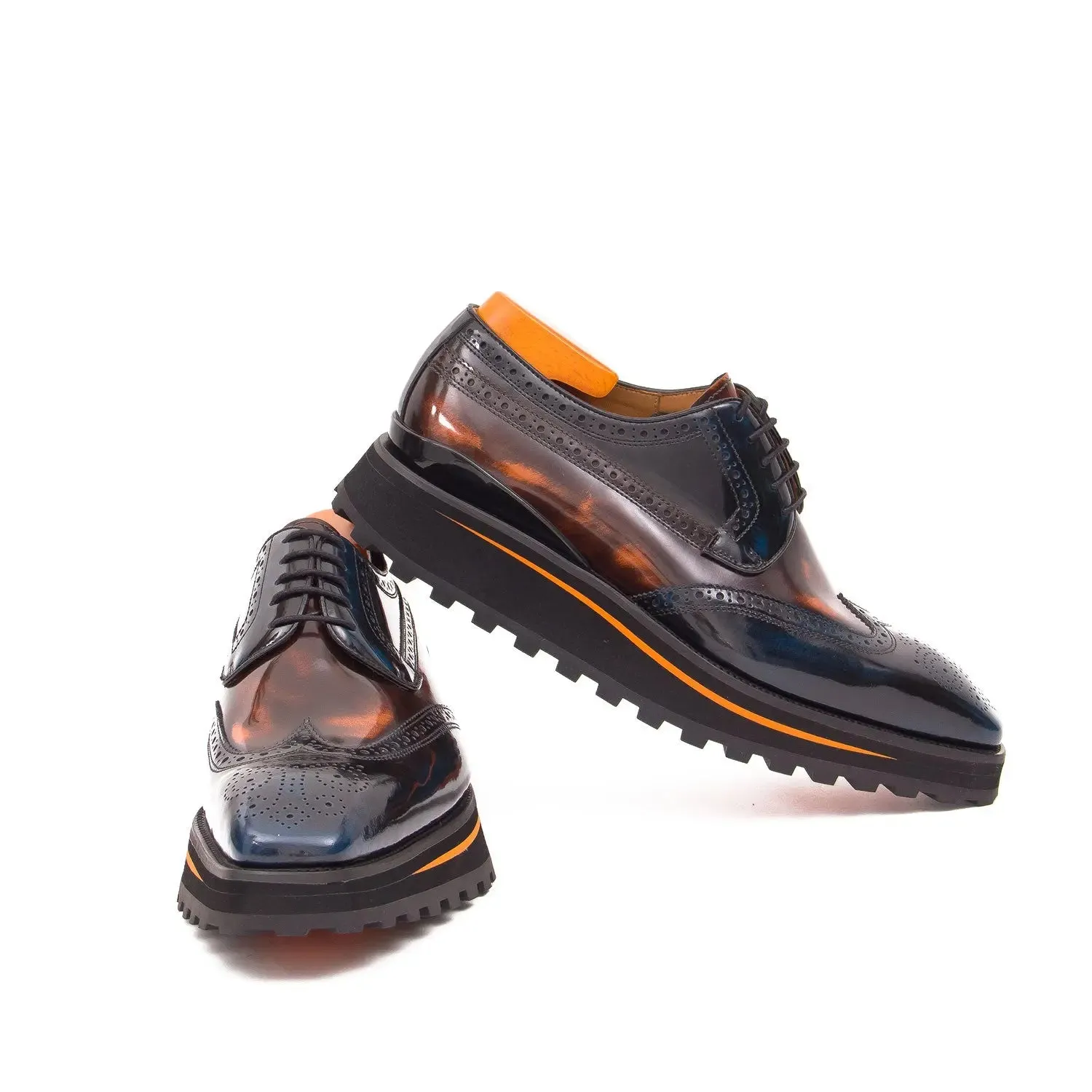 Patent leather shoes Platform brogues