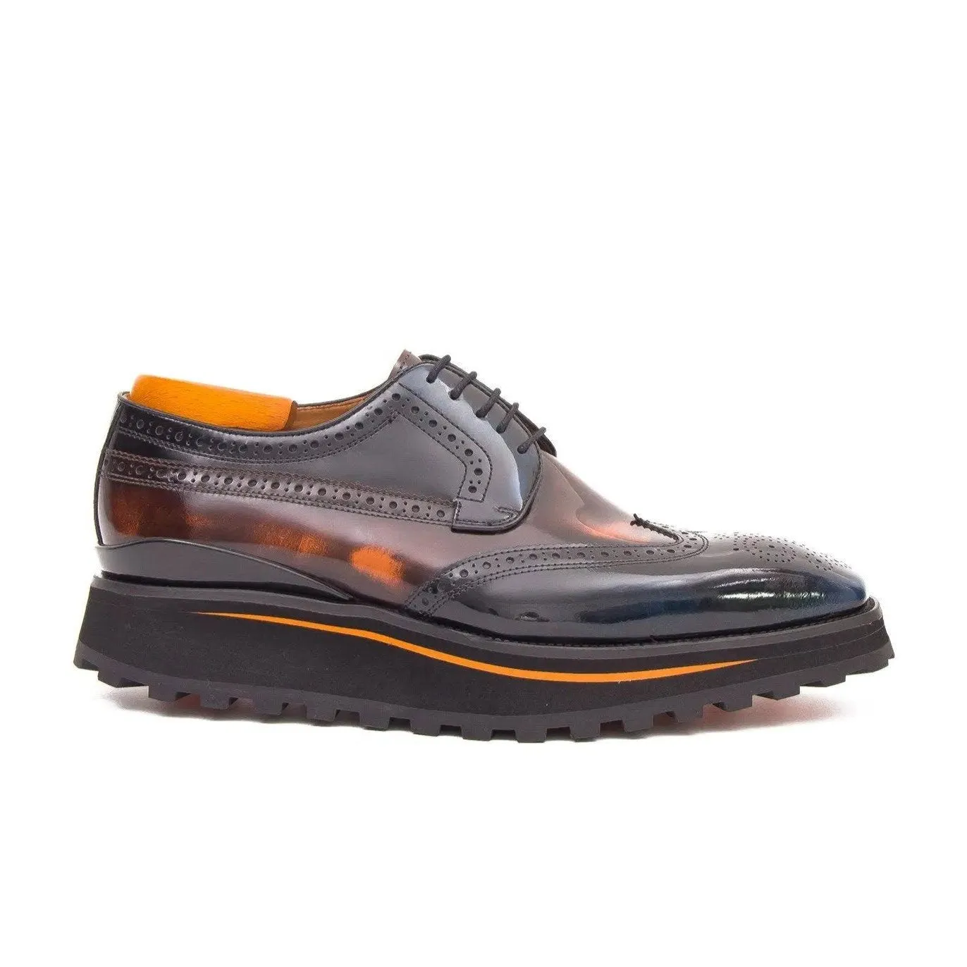 Patent leather shoes Platform brogues